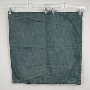 1 Pottery Barn Blue Denim Cotton 24x24 Zip Pillow Cover Nautical Country Cottage